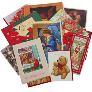 Mixed Lot of 18 Christmas Greeting Cards Vintage Contemporary Excellent Conditon